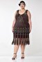 Molly Flapper Dress in Plum Plus Size