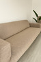 Calico Jacquard 3 Seater Sofa Cover |   Elastic Seat Cover | Sofa Bed Cover |   Seat Cover Beige - 3