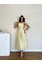 Square Neck Long Length Casual Special Occasion Women's Dress