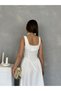 Square Neck Long Length Casual Special Occasion Women's Dress - 8