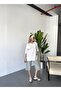 Women's Large Size High Waist Linen Look 100% Cotton Capri W203 - 7
