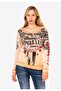 Wl295 O Neck Patterned Sweatshirt