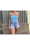 Women's Combed Cotton Strapless Blouse