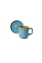 Shizen Yellow / Turquoise Formart Coffee Set 8 Pieces 4 Person Q46-Q40 - 5