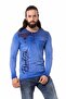 Cl527 Buttoned Basic Blue Sweatshirt - 2
