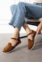 Genuine Suede Ultra Light Belt Detailed Buckle Women's Moccasin – Comfortable and Stylish Casual Shoes - 2