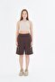 Women's cotton capri pants - coffee - 7003-ka - 2
