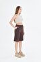 Women's cotton capri pants - coffee - 7003-ka - 3