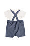 Elephant Embroidered Detail Baby Boy Overall Set - 7