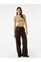 Asymmetrical Cut Gathered Crew Neck Short Sleeve Blouse
