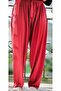 Cotton Viscose Thin Summer Pocketed Jumbo Combed Cotton Pajama Pants Claret Red - 3
