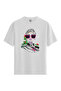 Women/Unisex White 100% Cotton Relaxed Fit Crew Neck Motion Custom Printed T-Shirt
