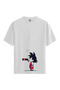Men/Unisex White 100% Cotton Relaxed Fit (Relaxed Fit) Crew Neck Motion Custom Printed T-Shirt