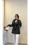 Black and White Patterned Burmescence Kimono - 3
