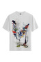 Men'S/Unisex White 100% Cotton Relaxed Fit Crew Neck Fade Custom Printed T-Shirt