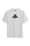 Women/Unisex White 100% Cotton Relaxed Fit Crew Neck Flow Custom Printed T-Shirt