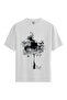 Men'S/Unisex White 100% Cotton Relaxed Fit Crew Neck Wander Custom Printed T-Shirt