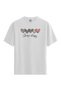 Women/Unisex White 100% Cotton Relaxed Fit Crew Neck Glare Custom Printed T-Shirt