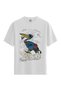 Women/Unisex White 100% Cotton Relaxed Fit Crew Neck Glare Custom Printed T-Shirt