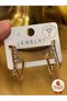 Women's Gold Color Zircon Stone Curved Earrings – Sparkling and Modern Design - 5