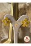 Women's Gold Color Yellow Flower Model Earrings – Cheerful and Elegant Appearance - 3