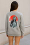 Lenithra Tokyo Revengers Mikey Anime Back Printed Unisex Oversize Gray Sweatshirt