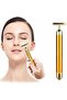 Beauty Bar 1Pc 24K Gold Electric Vibration Facial Massage Roller