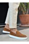 Tan Suede Light High Sole Laceless Style Men's Shoes Tge230391