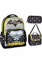 Primary School Yellow Printed, 3-Piece School Bag for Boys with Nutrition and Pen Holder