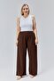 Loose Fit Pleated Women's Trousers - 2