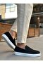 Ba0241 Laceless High Sole Black Suede Men's Shoes - 2