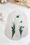 Printed Non-Slip Base Washable Flower Pattern Oval Bath Mat Set of 2 Toilet Seat Covers - 6