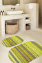Digital Printed Non-Slip Base Washable Oval Bath Mat Set of 2 Toilet Seat Covers - 2