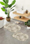 Digital Printed Non-Slip Base Washable Oval Bath Mat Set of 2 Toilet Seat Covers - 4