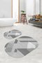 Digital Printed Non-Slip Base Washable Oval Bath Mat Set of 2 Toilet Seat Covers - 6