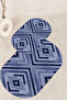 Digital Printed Non-Slip Base Washable Oval Bath Mat Set of 2 Toilet Seat Covers - 3