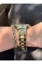 Gold Color Function Display Sport Steel Cord Waterproof Women's Watch - 4