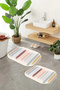 Digital Printed Non-Slip Base Washable Oval Bath Mat Set of 2 Toilet Seat Covers - 4