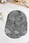 Digital Printed Non-Slip Base Washable Oval Bath Mat Set of 2 Toilet Seat Covers - 9