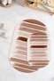 Digital Printed Non-Slip Base Washable Oval Bath Mat Set of 2 Toilet Seat Covers