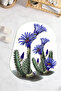 Printed Non-Slip Base Washable Cactus Pattern Oval Bath Mat Set of 2 Toilet Seat Covers - 5