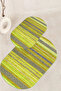 Digital Printed Non-Slip Base Washable Oval Bath Mat Set of 2 Toilet Seat Covers
