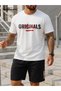 Trendy Clothing Set of T-Shirts and Shorts with Print in Different Colors and Large Sizes - 8