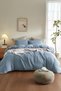 100% Cotton Muslin Duvet Cover Set with Elastic Sheet and 2 Pillowcases Double Size - 3