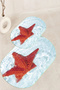 3D Printed Non-Slip Base Washable Oval Bath Mat Set of 2 Toilet Seat Covers - 7