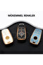 Mercedes-Benz Compatible A, B, C, E, S, g Series, Cla, Cle, Gls, Gla, Glb, Glc, Amg, Gold Edge Tpu Key Case Cover (White) - 6