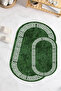 Printed Non-Slip Base Washable Framed Oval Bath Mat Set of 2 Toilet Mats - 6