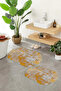 Digital Printed Non-Slip Base Washable Oval Bath Mat Set of 2 Toilet Seat Covers - 4