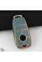 Mercedes-Benz Compatible A, B, C, E, S, g Series, Cla, Cle, Gls, Gla, Glb, Glc, Amg, Gold Edge Tpu Key Case Cover (Blue)