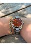 Stylish Steel Cord with Silver Color Red Dial Waterproof Women's Watch - 3